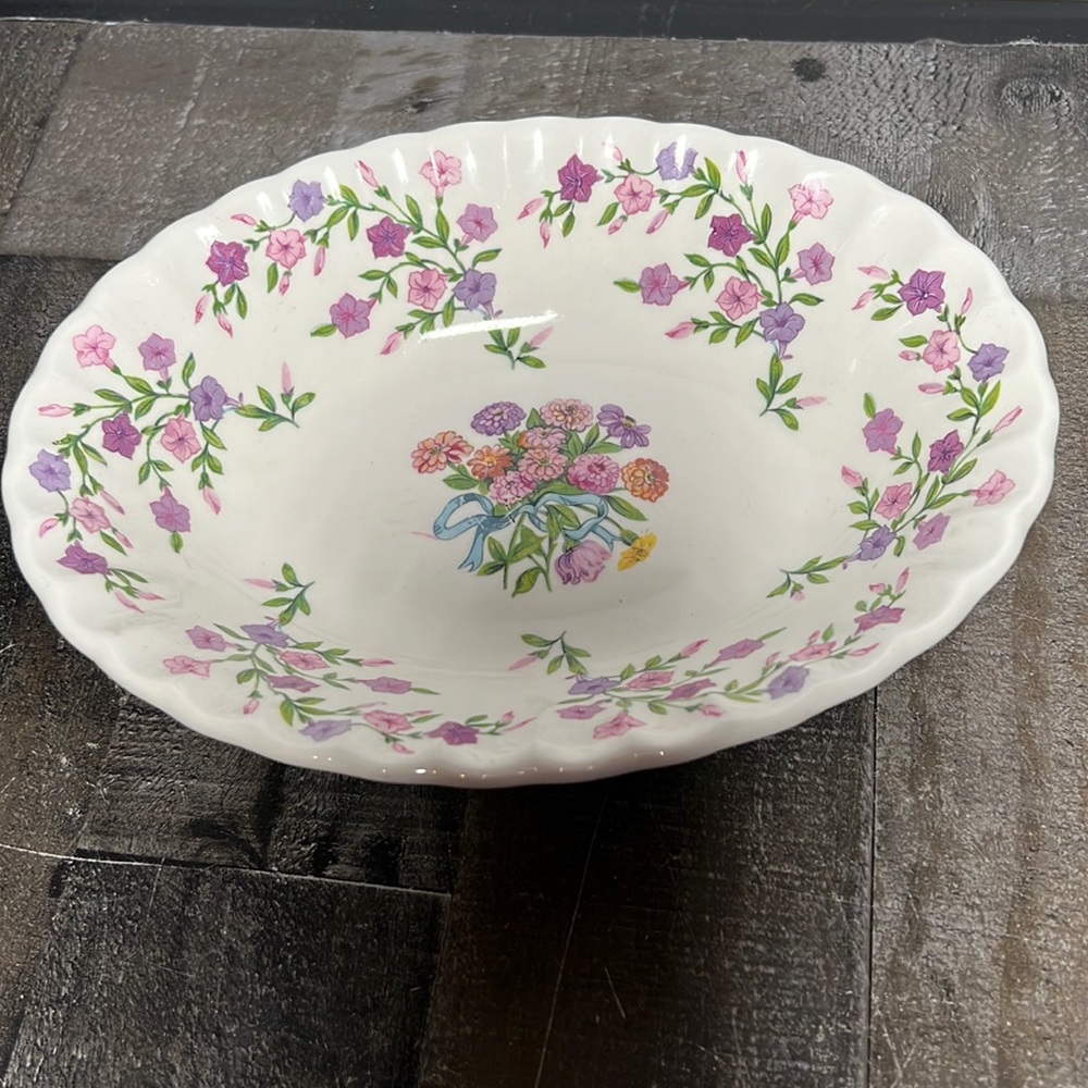 Vintage W. S. George Bolero Floral Oval Serving Vegetable Dish